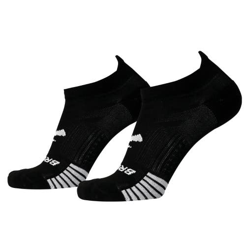 Brooks Ghost Lite No Show Sock 2 Pack Socks Mens Medium Black Running Gym CLH77