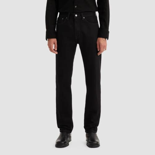Levi's 505 Jeans Men's 30X32 Black Denim Cotton Regular Fit Straight Leg CLH153