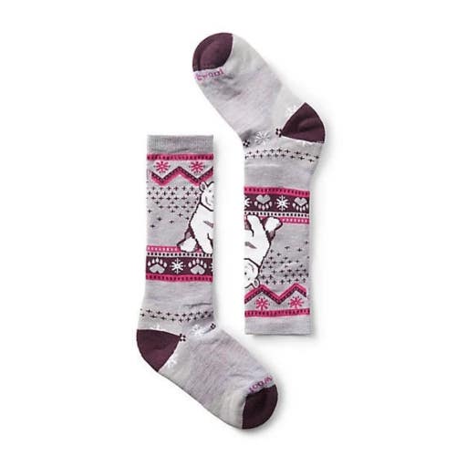 Smartwool Wintersport Full Cushion Polar Bear Pattern OTC Socks Kids XS CLH75
