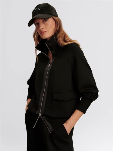 Varley Roxbury Jacket Women's XS Black Stretch Patch Pockets Full Zip CLH165