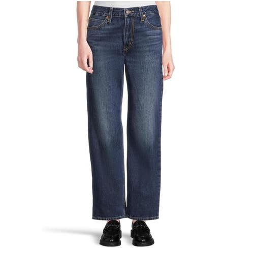 Levi's Premium Baggy Dad Jeans Womens 30X30 Blue Denim Cotton Medium Wash CLH151