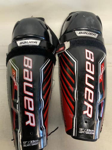 Used Bauer NSX Junior Shin Guards Black 13" 11823-S000042739