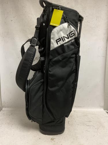 Used Ping HOOFER 14 Mens Stand Bag Black And White 11855-S000212212