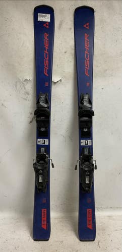 Used Fischer THE CURV Boys DH Ski/Binding Navy Blue 110 cm 11855-S000212215