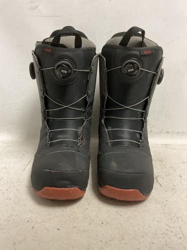 Used Burton MENS RULER BOA Mens Snowboard Boots Black And Red Senior 12 11855-S000212210