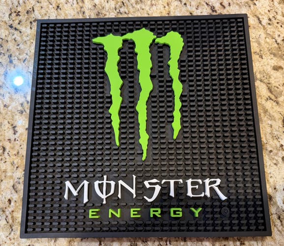 NEW Monster Energy RubberBar Mat 12” x 12”