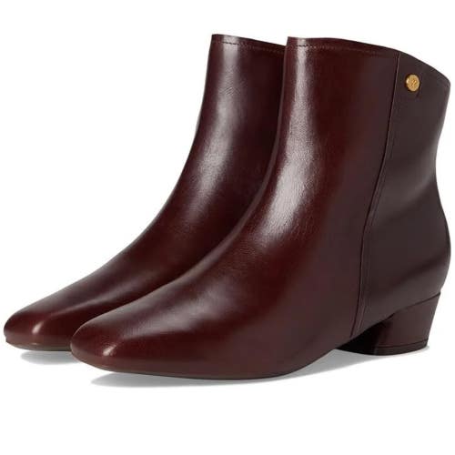 Naturalizer Raffee J2392L1600 Boots Women's 8B Red Leather Ankle Bootie ZAP3004