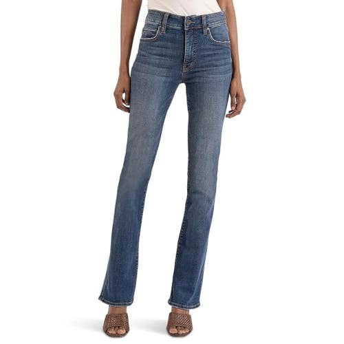 KUT from the Kloth Natalie Jeans Women 12 Blue Stretch Denim Bootcut Leg GBO4691