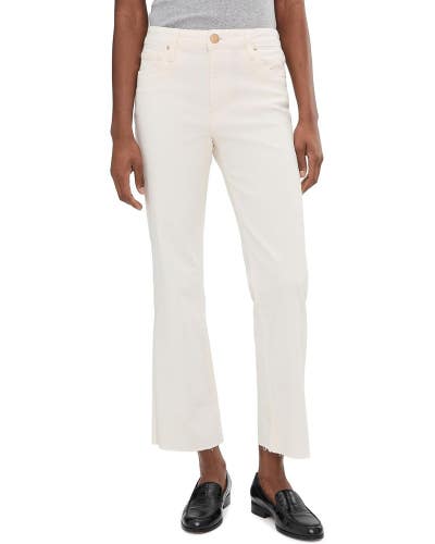 KUT from the Kloth Kelsey Ankle Flare Jeans Women's 12 Ecru High Rise GBO4730