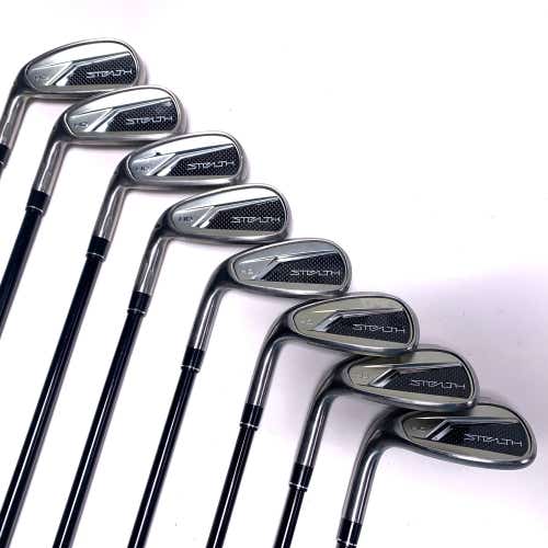 LEFTY TaylorMade Stealth HD Iron Set 5-PW+AW+SW Mitsubishi MMT Senior LH