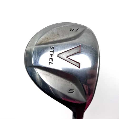 TaylorMade V Steel 5 Fairway Wood 18* MAS2 Stiff Graphite Mens RH