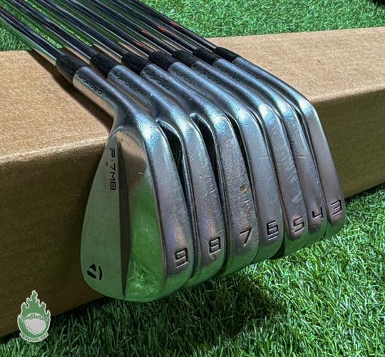 Used LH TaylorMade P-7CB/P-7MB Forged Irons 3-9 S300 Stiff Flex Steel Golf Set