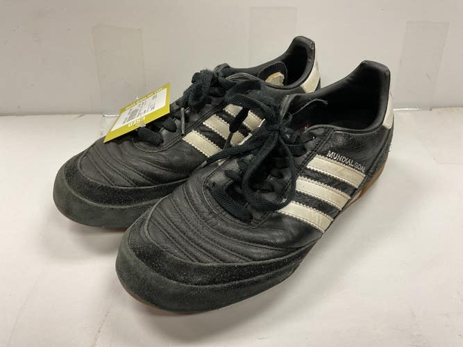 Used Adidas 019310 Soccer Indoor Shoes Black And White Senior 5.5 11855-S000211603