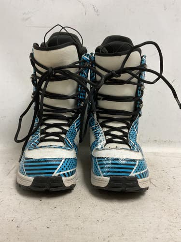 Used Forum RECON Mens Snowboard Boots White/Black/Royal Senior 10.5 11855-S000212180