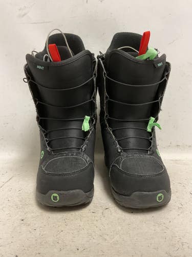 Used Burton WOMENS MINT Womens Snowboard Boots Black And Neon Green Senior 8 11855-S000212183