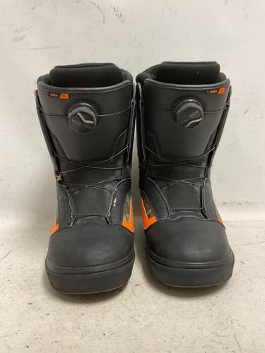 Used Vans AURA OG BOA Mens Snowboard Boots Black And Orange Senior 9.5 11855-S000212185