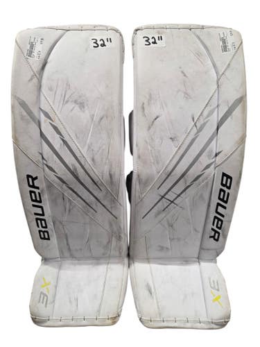 Bauer Vapor 3X Intermediate Goalie Pads White 32"+1