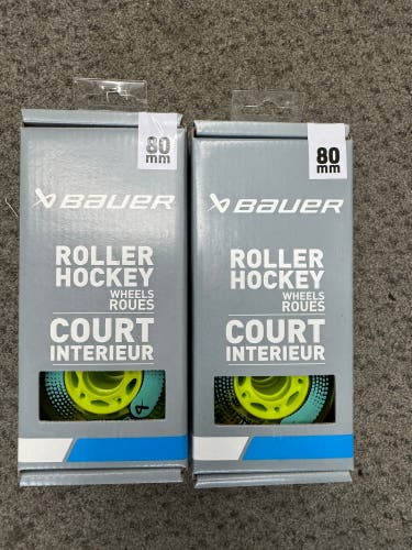 2-Pack Bauer Roller Hockey Court Wheels (New) 80MM