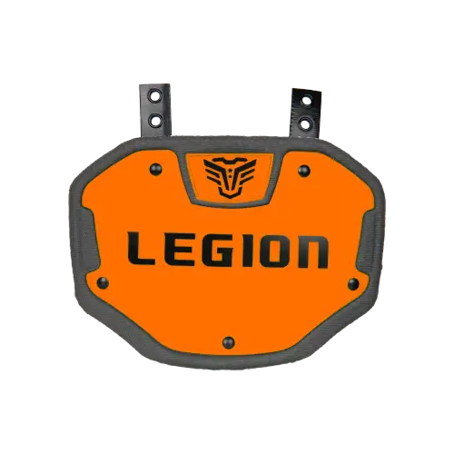 LEGION M-Series Highlight Football Back Plate - LG/XL - Highlight Orange