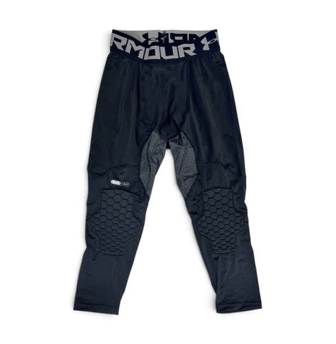 Black Size Small Men's Under Armour UA Gameday 2-Pad Compression 3/4 Tights Padded leggings 6007510