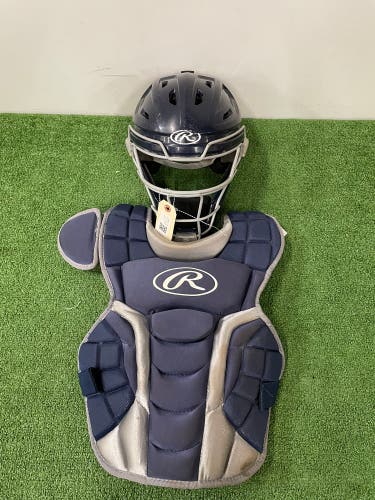 Youth Rawlings Catcher's helmet and chest set