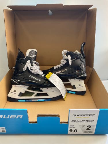 Black 2024 Bauer Supreme Shadow Hockey Skates 9 (New)