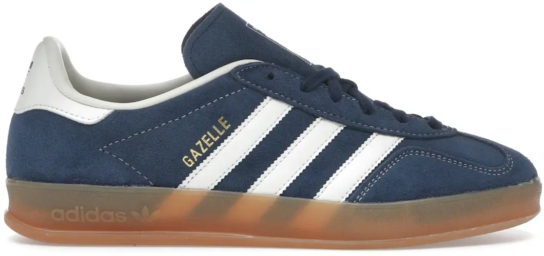 Size 13 - adidas Gazelle Indoor Night Indigo Off White mens JQ8393