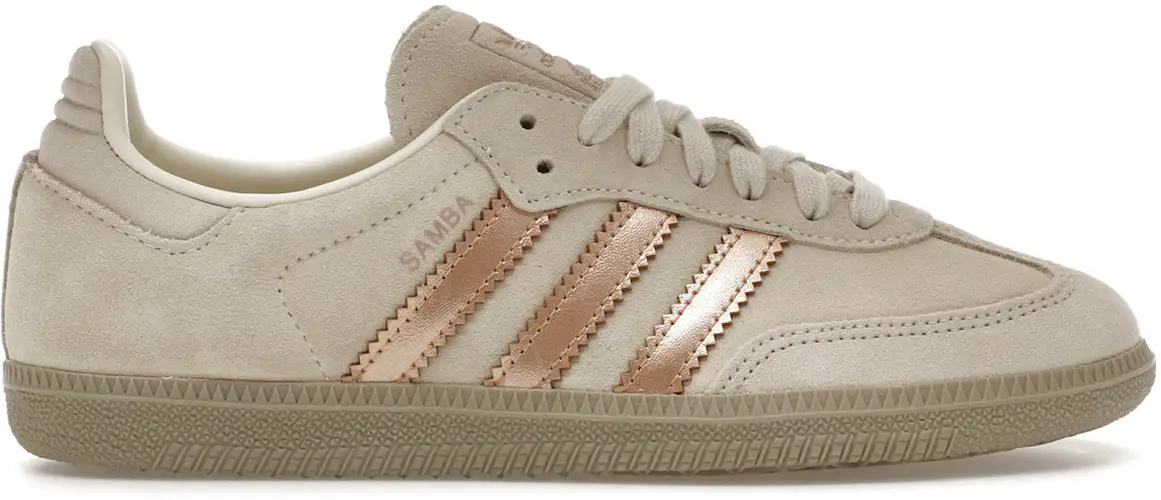 Size 8 - adidas Samba OG Off White Copper Metallic (Women's) JQ2106