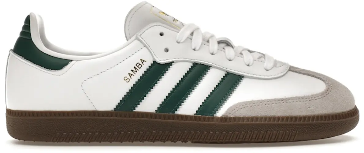 Size 11 - adidas Samba OG Cloud White Collegiate Green JH8797