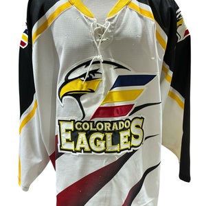 SP Apparel Pro Stock Colorado Eagles Jersey White Size 56 (Used)