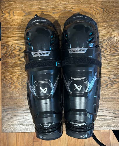 Senior Bauer Supreme F50 Pro 16" Shin Pads Pro Stock (New)