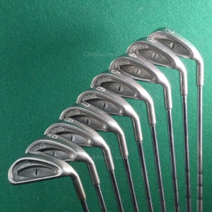 VINTAGE Ping Eye Black Dot 2-SW Iron Set Karsten Steel Stiff