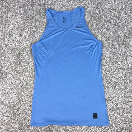 Nike Tank Top Mens 2XL Blue Pro HyperCool Fitted Mesh Gym Training Running Sport