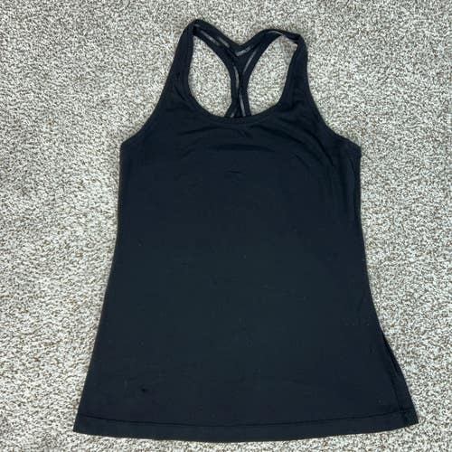 Lululemon Tank Top Womens Small Black Racerback Basic Yoga Gym Workout Running