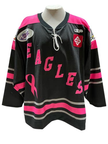 SP Apparel Pro Stock Colorado Eagles Jersey White Size 58 Breast Cancer Awareness (Used)