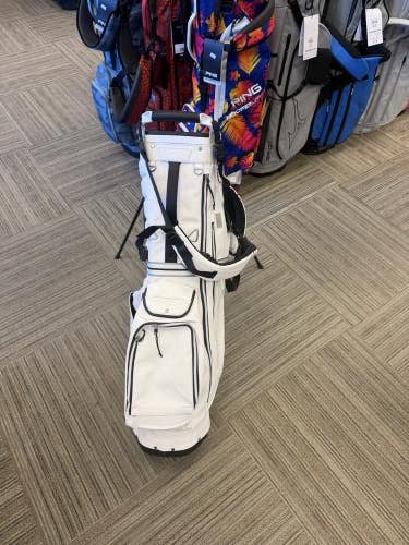 Sun Mountain Mid Stripe Stand Bag (WHITE)