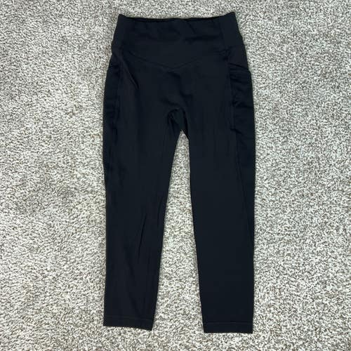 Lululemon Leggings Womens 8 Black High Rise Crop Yoga Gym All the Right Places