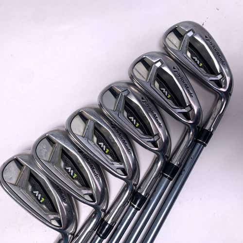 TaylorMade M1 Iron Set 6-PW+AW Matrix Ozik Program F15 Stiff Graphite Mens RH