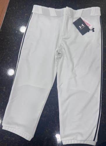 White Youth Large Under Armour Game Pants (New)