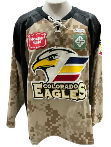 SP Apparel Pro Stock Colorado Eagles Jersey Camo Size 58 (Used)