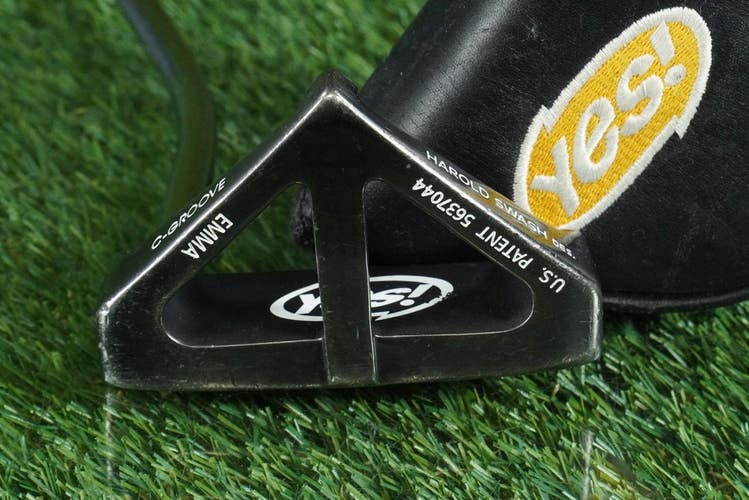 YES! EMMA C-GROOVE MALLET PUTTER 32 STEEL SHAFT RH WITH HEADCOVER ~ L@@K!!
