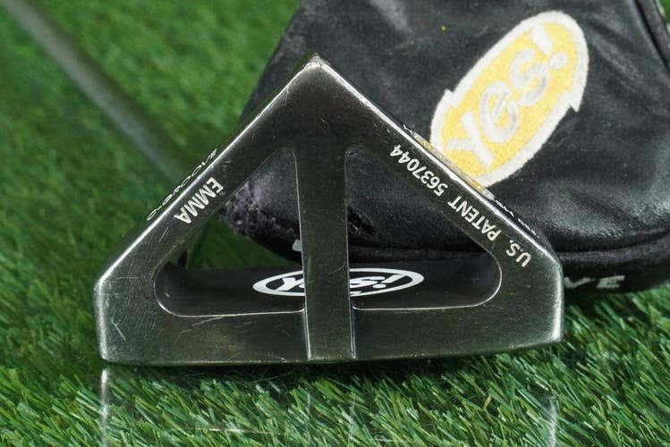 YES! EMMA C-GROOVE MALLET PUTTER 32 STEEL SHAFT RH WITH HEADCOVER ~ L@@K!!