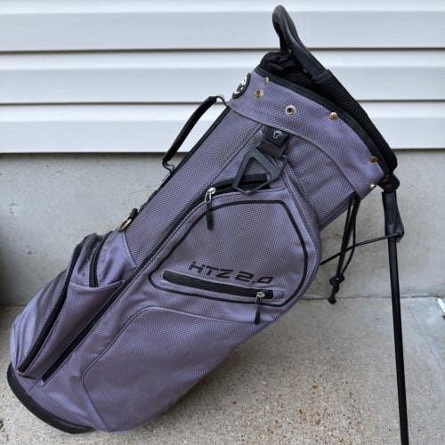 Hot Z HTZ 2.0 Golf Stand Bag 6 Way Dividers Grey Black No Carrying Straps