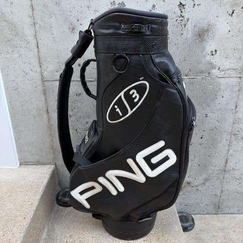 Ping i3 TiSI IsoForce Tour Caddy Staff Bag Black White 6 Way Dividers