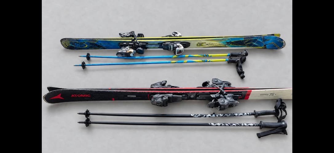 Men's Atomic 75 cm All Mountain Skis With Bindings (Used)