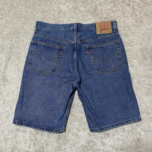 Levis 505 Jorts Jean Shorts Mens Size 34 Med Wash Y2K Regular Fit