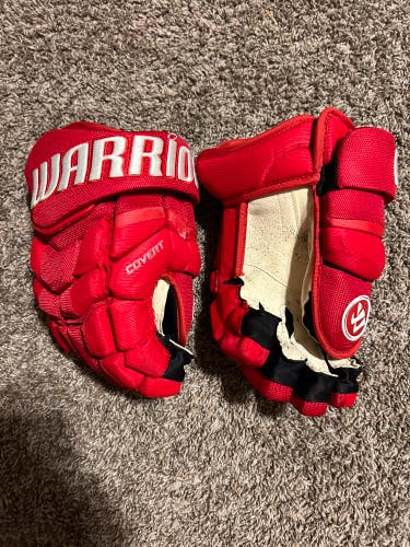 Red Wings NHL Warrior Covert Pro Gloves 14" Pro Stock (Used)
