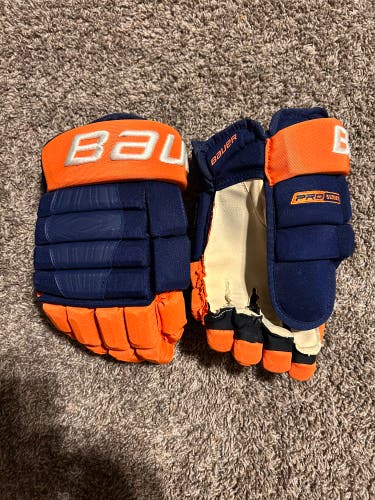 Edmonton Oilers NHL Bauer Pro Series Gloves 14" Pro Stock (Used)