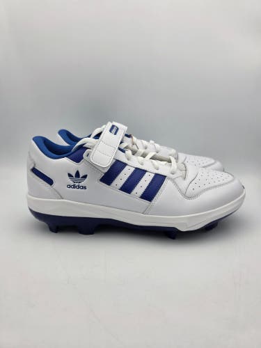 Adidas Forum TPU Baseball Cleats White Royal Blue KK1442 Men's Sz 10.5 NWT