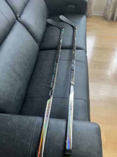 Brand NEW 2x Intermediate P92 65 Flex Silver Bauer Pulse 2 Left Hand Hockey Sticks New